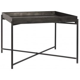 table basse carree metal noir style industriel boheme ib laursen