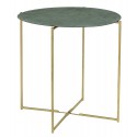 Table basse ronde laiton métal vert Bloomingville Leaf