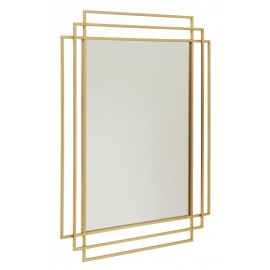 Miroir art nouveau metal dore nordal square