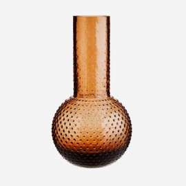 Madam Stoltz Vase aus dunklem Bernsteinglas