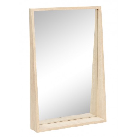 hubsch miroir rectangulaire bois chene clair