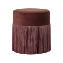 Pouf franges velours vieux rose Bloomingville Grandma