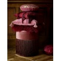 Pouf franges velours vieux rose Bloomingville Grandma