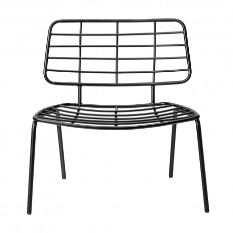 bloomingville chaise basse lounge design metal noir