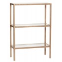 hubsch etagere a poser bois 3 tablettes en verre 880621