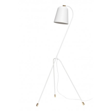 Lampadaire design blanc métal Hübsch