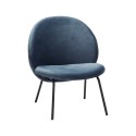 Fauteuil design velours bleu Hübsch