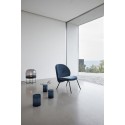 hubsch fauteuil design velours bleu