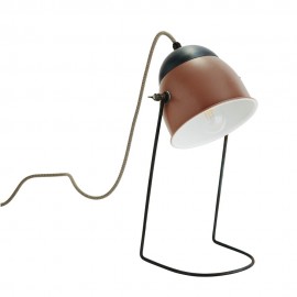 madam stoltz lampe de bureau retro metal vieux rose