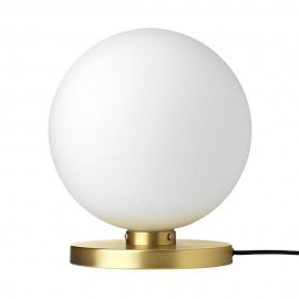 Lampe à poser boule blanche laiton Broste Copenhagen Caspa