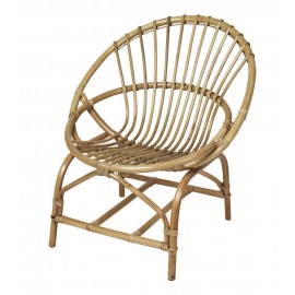 Runder Retro-Rattan-Sessel Broste Copenhagen Frida