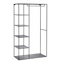 penderie ouverte design metal noir 5 etageres madam stoltz wardrobe