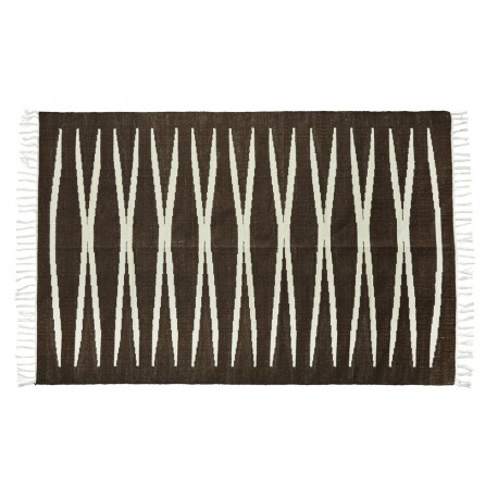 Tapis style rétro vintage jute marron Madam Stoltz 120 x 180 cm