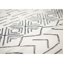 Tapis coton blanc écru noir motifs géométriques Madam Stoltz 160 x 230 cm