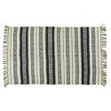 tapis rayures noir blanc ecru jute madam stoltz 120 x 180 cm