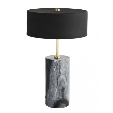 Lampe à poser art déco noire laiton marbre noir Madam Stoltz