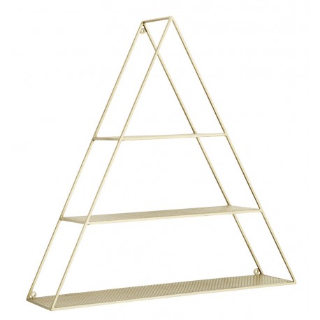 etagere murale triangle metal dore laiton madam stoltz