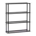 etagere a poser etroite en metal noir 4 niveaux hubsch 020610