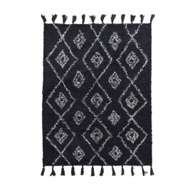 house doctor marlie tapis noir coton 200 x 140 cm Rm0130-140x200