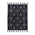 house doctor marlie tapis noir coton 200 x 140 cm Rm0130-140x200