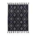 Tapis noir coton House Doctor Marlie 200 x 140 cm