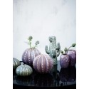 Vase cactus rond grès aubergine Madam Stoltz
