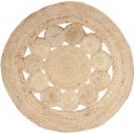 Tapis rond jute naturel tressé déco IB Laursen D 100 cm