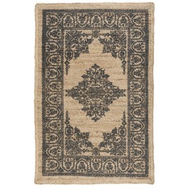 Tapis rectangulaire jute motif noir IB Laursen