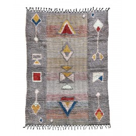 Tapis ethnique coton gris motifs géométriques House Doctor Amara