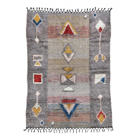 house doctor amara tapis ethnique gris motifs geometriques couleur 140 x 200 cm