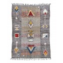 house doctor amara tapis ethnique gris motifs geometriques couleur 140 x 200 cm