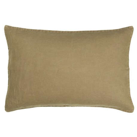 Housse de coussin lin vert kaki délavé IB Laursen 60 x 40 cm