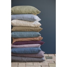 Housse de coussin lin vert kaki délavé IB Laursen 60 x 40 cm