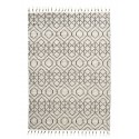 house doctor reverse tapis design coton blanc noir 140 x 200 cm