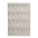 Tapis design coton blanc écru noir House Doctor Reverse 140 x 200 cm