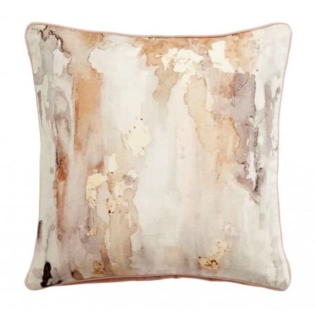 nordal housse de coussin aquarelle velours beige rose carre 45 x 45 cm 6860