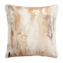 Housse de coussin carré aquarelle velours beige rose Nordal 45 x 45 cm