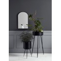 nordal miroir mural ovale metal noir avec etagere 19990