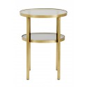 nordal table basse d appoint ovale laiton verre deux plateaux 1892