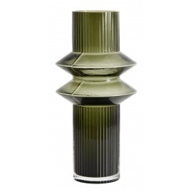 nordal rilla vase verre style art deco vert 9058