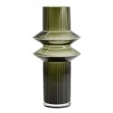 nordal rilla vase verre style art deco vert 9058