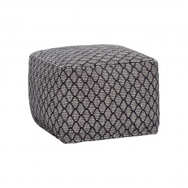 Pouf carré textile motifs losanges Hübsch