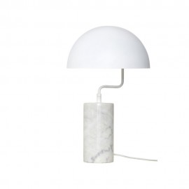 hubsch lampe a poser marbre blanc et metal deco design