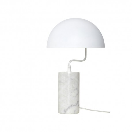 Lampe à poser marbre blanc et métal Hübsch D 38 cm