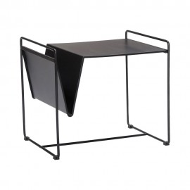 hubsch petite table basse design metal noir porte revues