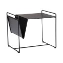 Petite table basse design métal noir porte-revues Hübsch