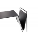 Petite table basse design métal noir porte-revues Hübsch