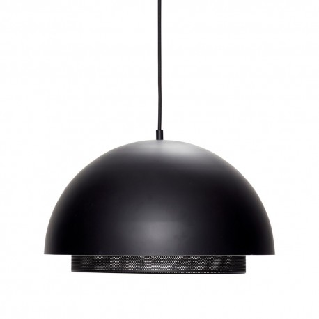 hubsch suspension design demi sphere metal noir perfore