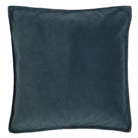 Housse de coussin carrée velours bleu IB Laursen