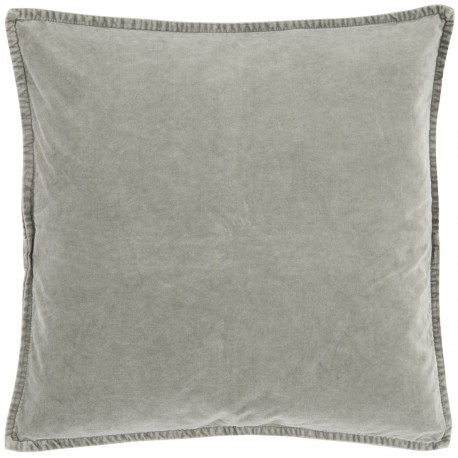 Housse de coussin carré velours gris clair IB Laursen 50 x 50 cm